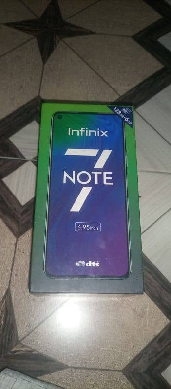 infinx not 7 6 ram 128 storage with box and charger  panal pr shad hai 7