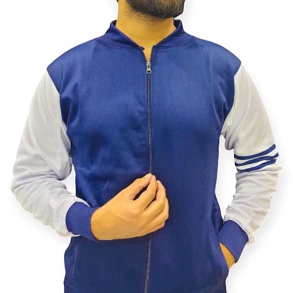 Stylish Blue and White Sports Jacket 0