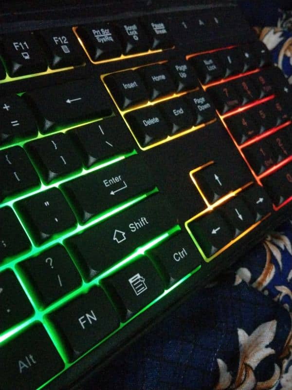 Gaming RGB Keyboard With free RGb Mouse for sale. 5 days use only. 4