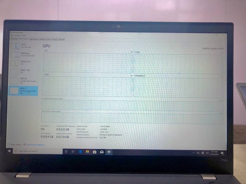 Lenovo thinkpad p52s graphics card 8