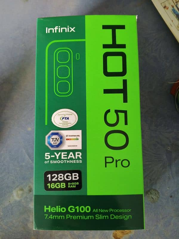 infinix hot 50 pro 8+8  /128 1