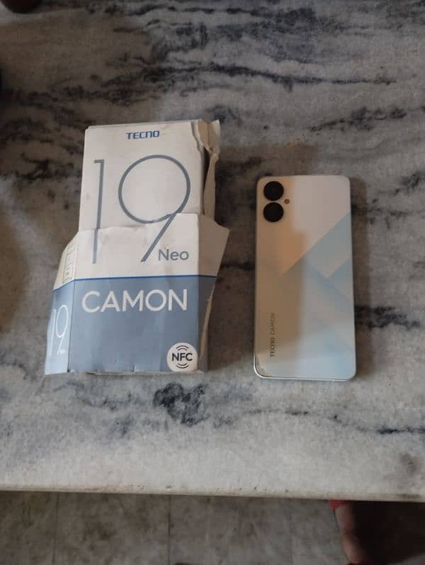 tecno camon 19neo  6gb 128gb with only box 0