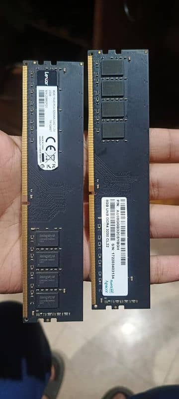 Lexar and apacer 8x2 16gb 3200mh Ram 0