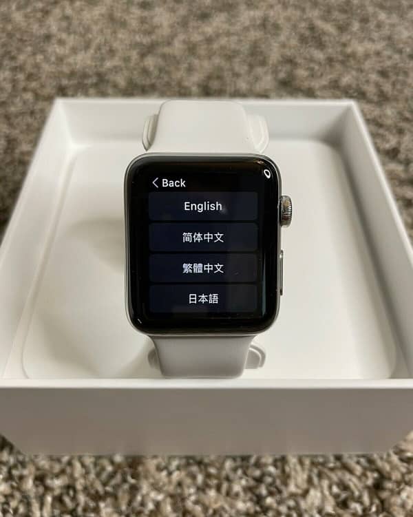 Apple WATCH STAINLESS STEEL Series3 4G NEW Condition 42MM Complete BOX 1