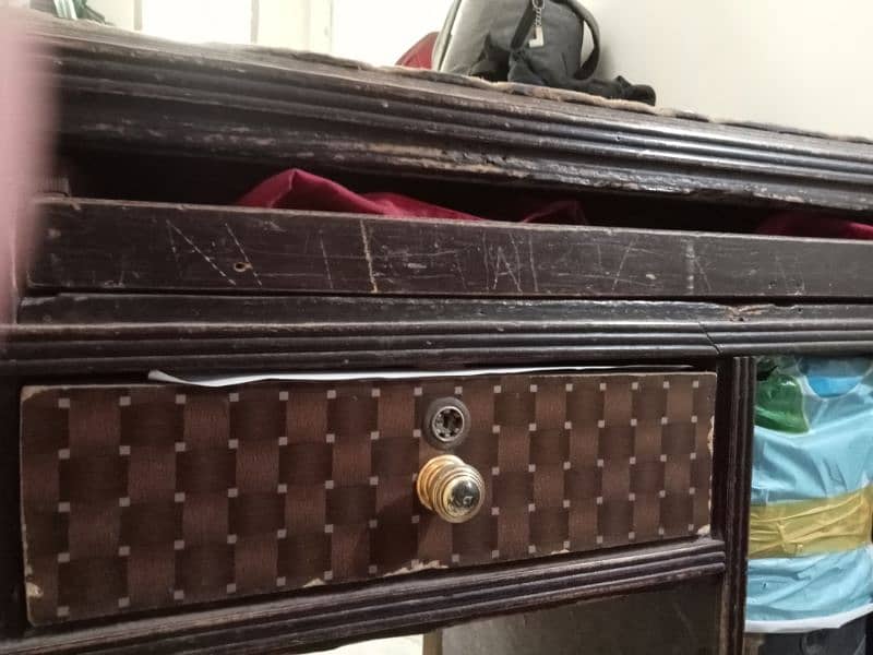 Solid Wooden Computer Table With Drawer And Cpu Space 5