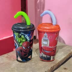 Cartoon Character Straw Glass