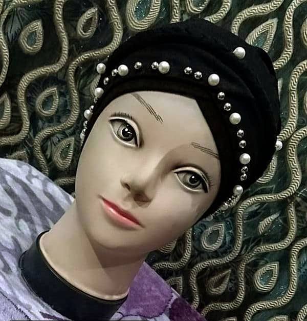 Premium Quality Hijab cap with Stones For Girls 5