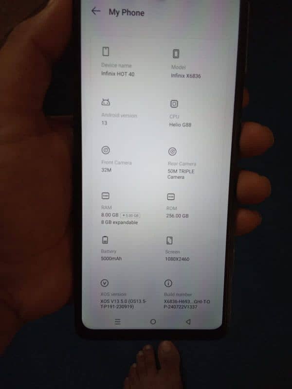 Infinix hot 40 8+8/256 1