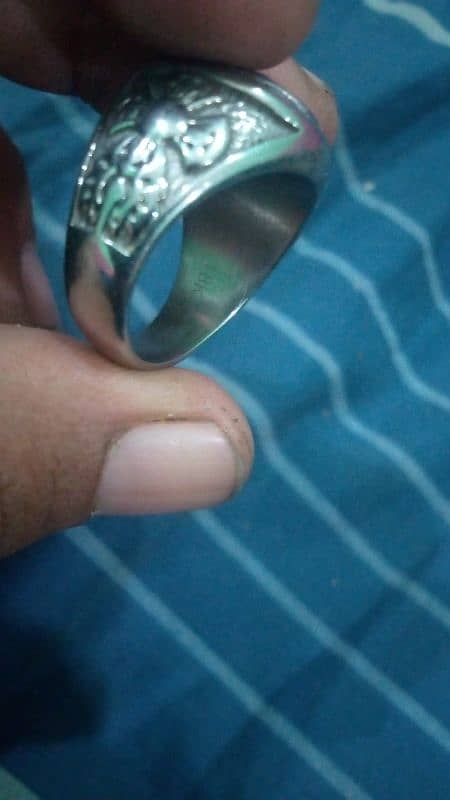 18k white gold ring original stone 1