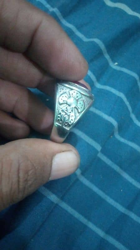 18k white gold ring original stone 3