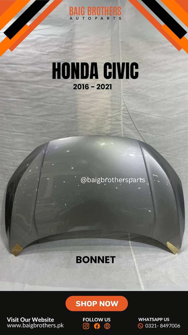 Honda Civic City Sportage Picanto MgHs H6 Light Chat Bonnet Show Grill 12