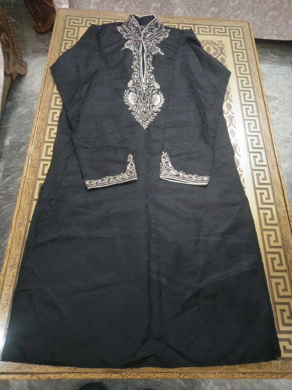 Black Kurta with embroidery 1