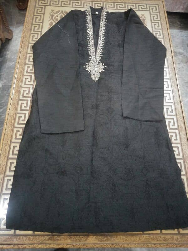 Black Kurta with embroidery 3