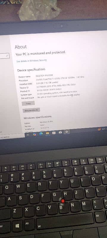 Lenovo Thinkpad  core I5 8th gen 1