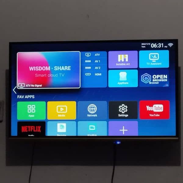 tv with box orginal remote less then 10 months used 1