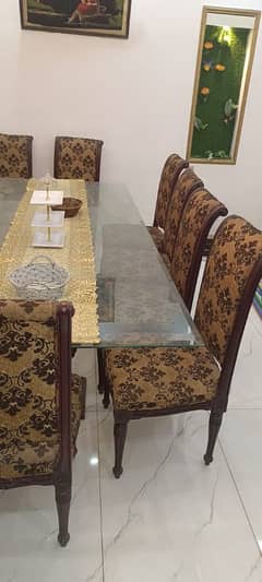 Dinning table with 12 chairs for sale 140000 Rs