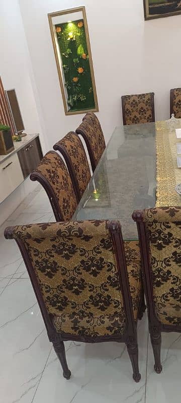 Dinning table with 12 chairs for sale 140000 Rs 1