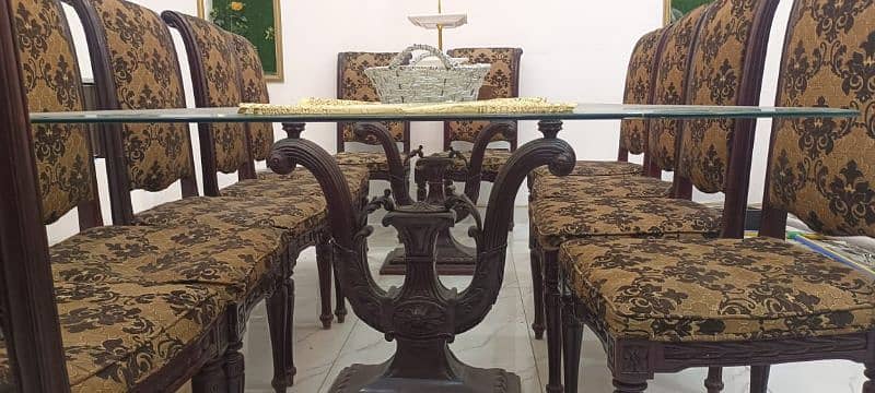 Dinning table with 12 chairs for sale 140000 Rs 2