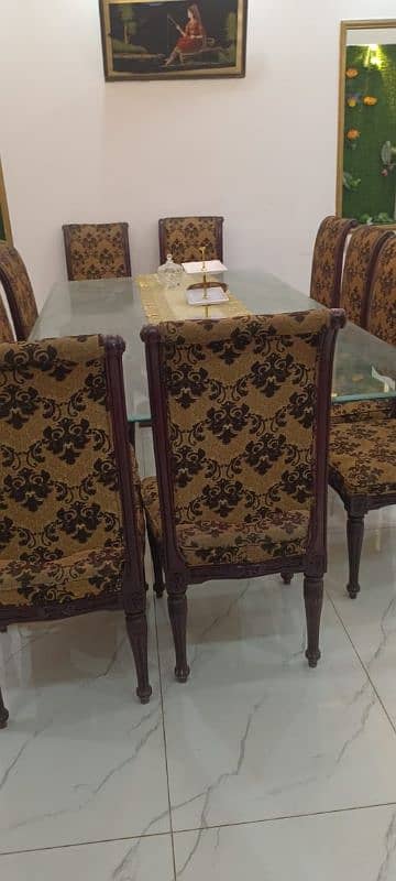 Dinning table with 12 chairs for sale 140000 Rs 3