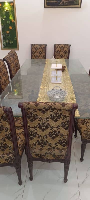 Dinning table with 12 chairs for sale 140000 Rs 4