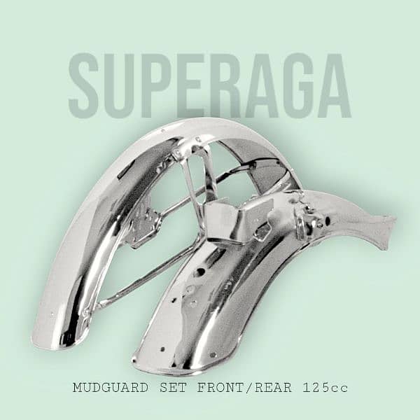 2pc Superaga Steal Mudguard(Rear) 70cc,125cc Motorcycle. New Condition 5