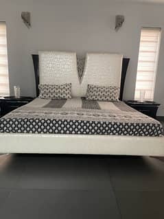 N. m furnishers branded king size bed