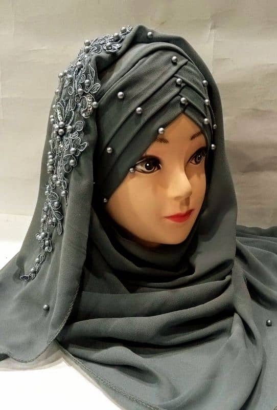 Premium Quality Floral Hijab For Girls 1