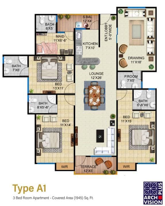 3Bed D. D Luxury Appartment on 3.5 years Installment Plan 10