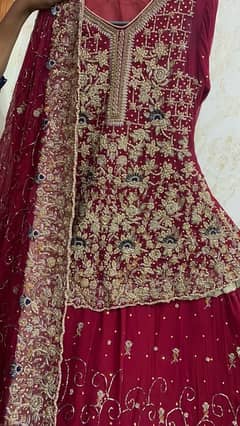 Mahroon Red Bridal dress|Red Bridal Lehenga|Formal dress|Bridal Lehnga