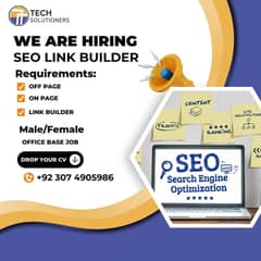 Seo Link Buliders Off page seo expert office based job