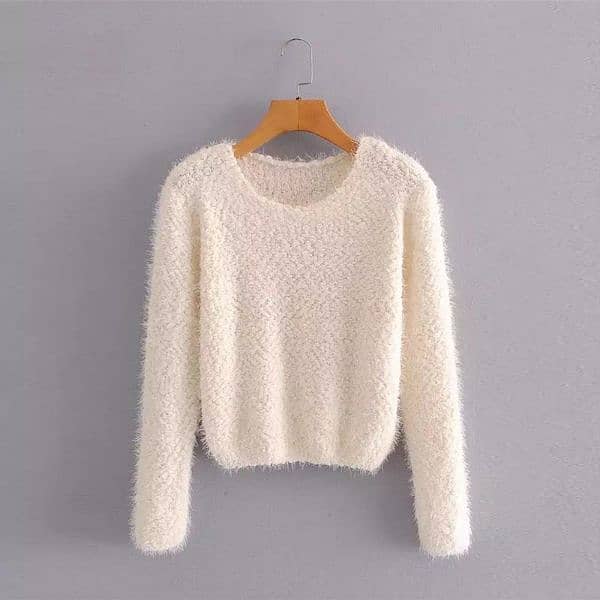 *1 PCs round neck plain knitted sweater* 6