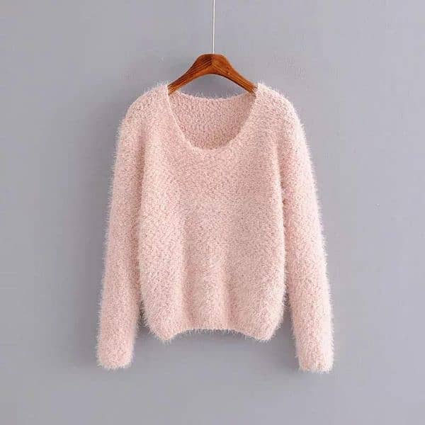 *1 PCs round neck plain knitted sweater* 7