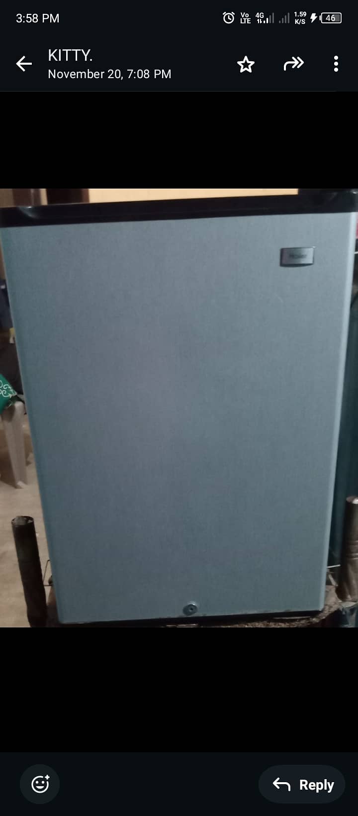 Haier HR-126BL room refrigerator 0