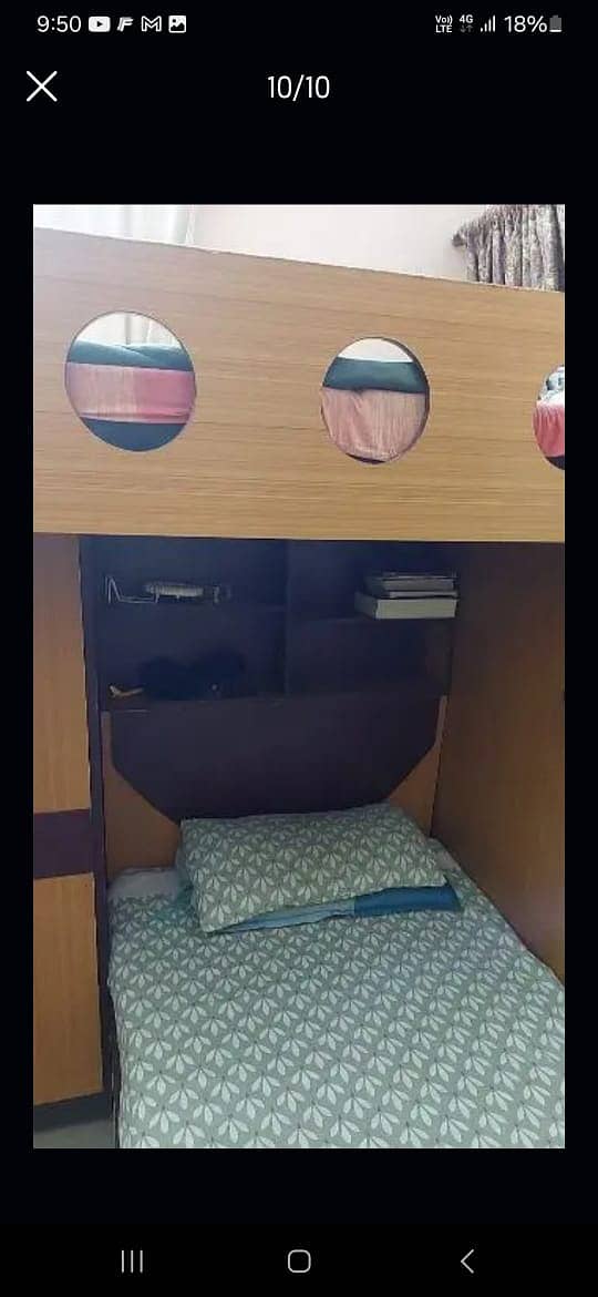 KIDS Bunk Beds with 2 Doors Cupboard 6