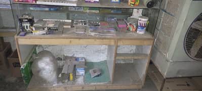 counter shop with glass