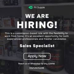 Sales Specialist (Fitness Supplements)