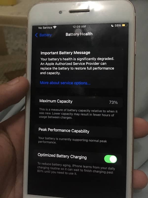 iPhone 7+ bypass 128gb 72health battery 7