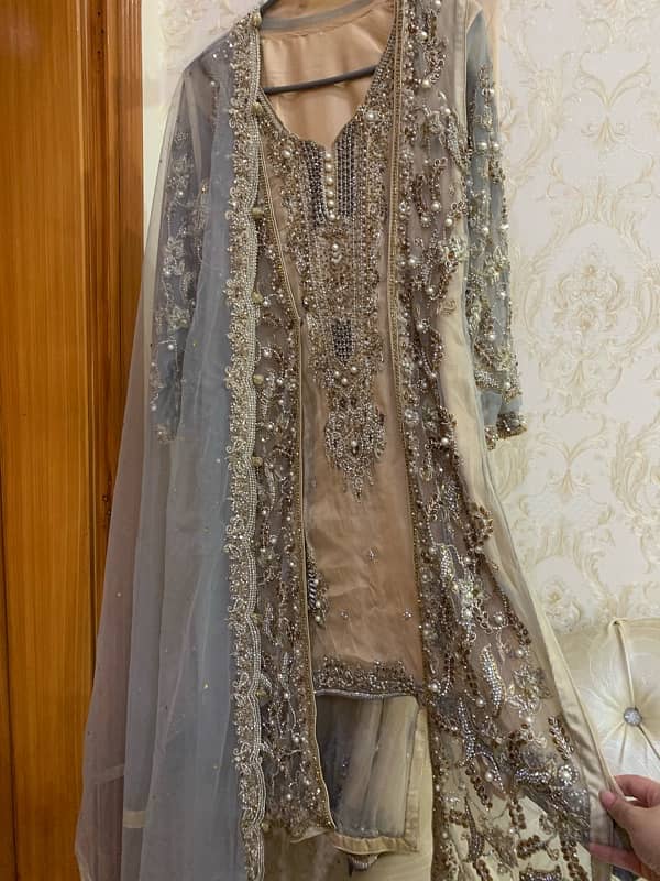 Walima lehanga| Walima Dress| Formal Dress| Grey lehanga 1