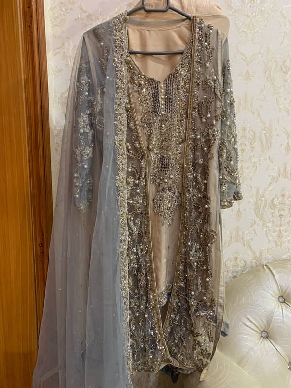 Walima lehanga| Walima Dress| Formal Dress| Grey lehanga 2