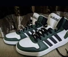 adidas Hoops 2.0 Mid Men’s Basketball Shoes Pine Green White FW5995