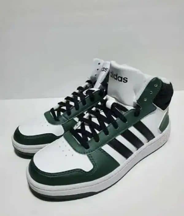 adidas Hoops 2.0 Mid Men’s Basketball Shoes Pine Green White FW5995 1