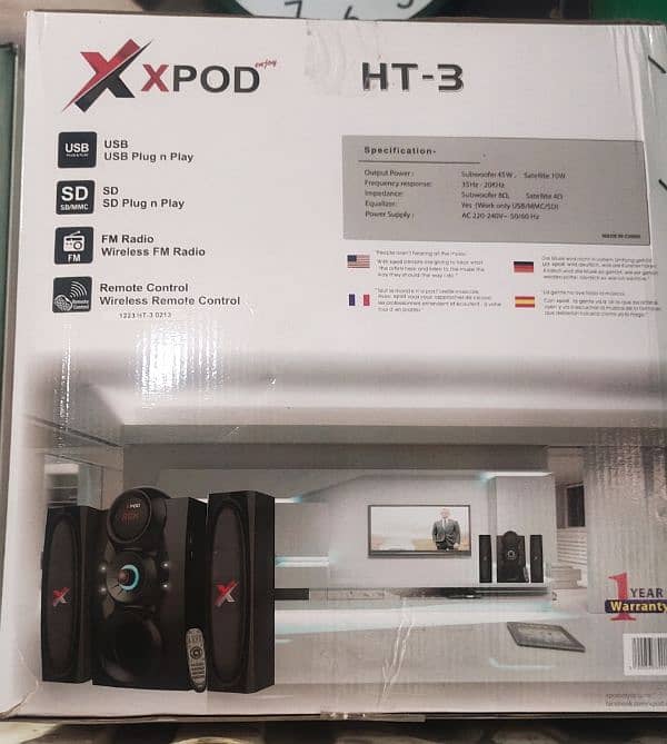 Xpod Ht-3.3 in 1 technology Speaker With Warranty 3