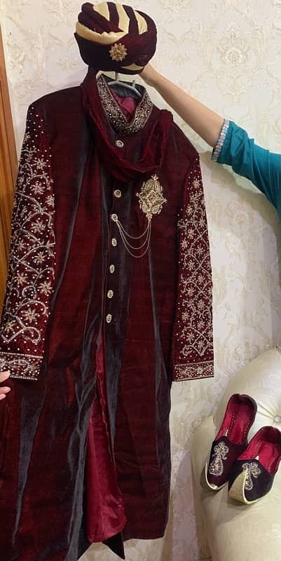 Mahroon Sherwani| Sherwani 0