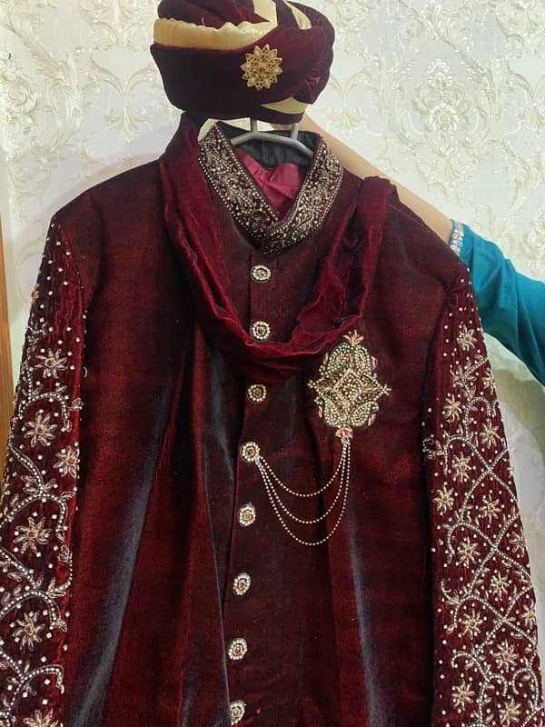 Mahroon Sherwani| Sherwani 1