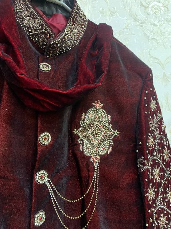 Mahroon Sherwani| Sherwani 3