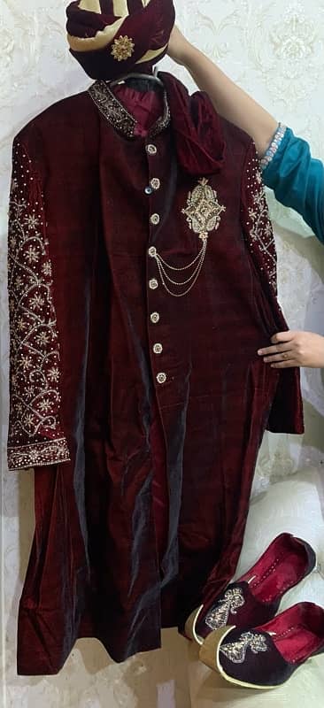 Mahroon Sherwani| Sherwani 4