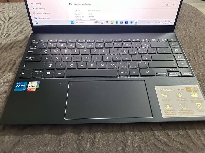 Asus Zenbook 14 laptop core i5 11gen 8gb 512gb mint condition for sale 4