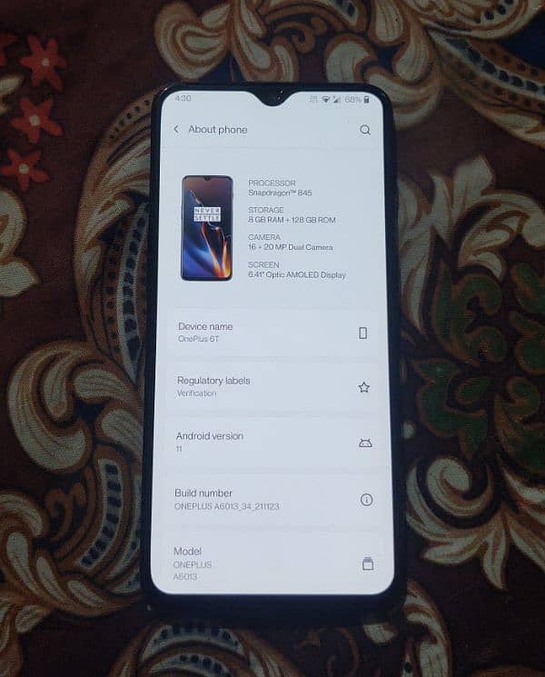 OnePlus 6T (8GB/128GB) 0