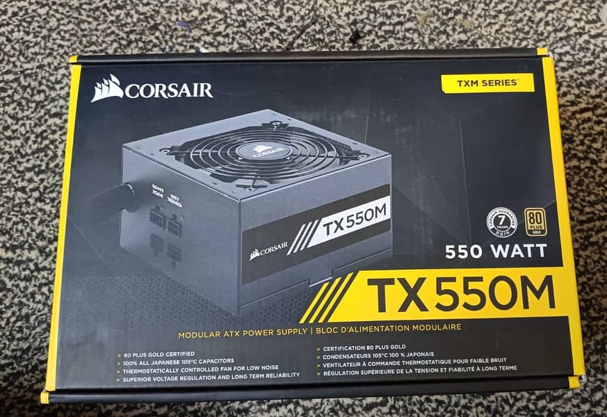 Corsair  TX550M — 550 Watt 80 Plus® Gold Certified PSU 0