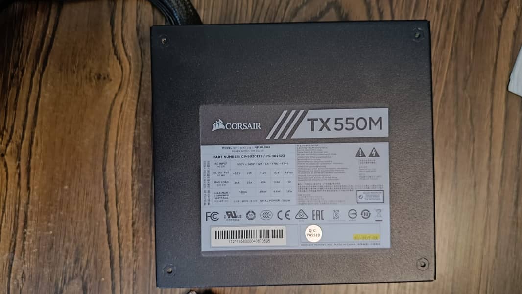 Corsair  TX550M — 550 Watt 80 Plus® Gold Certified PSU 1